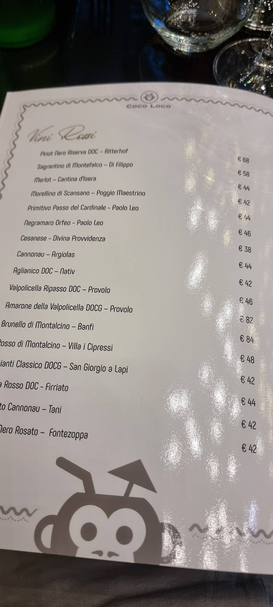 Menu di Cafè Coco Loco Roma 