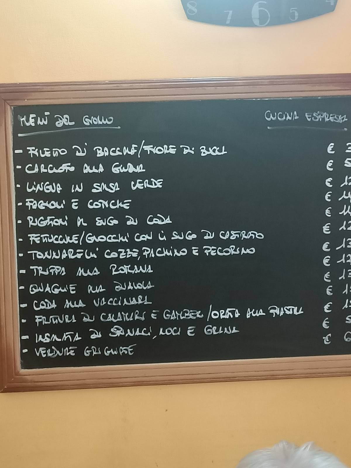 Menu di Hostaria La Casetta 