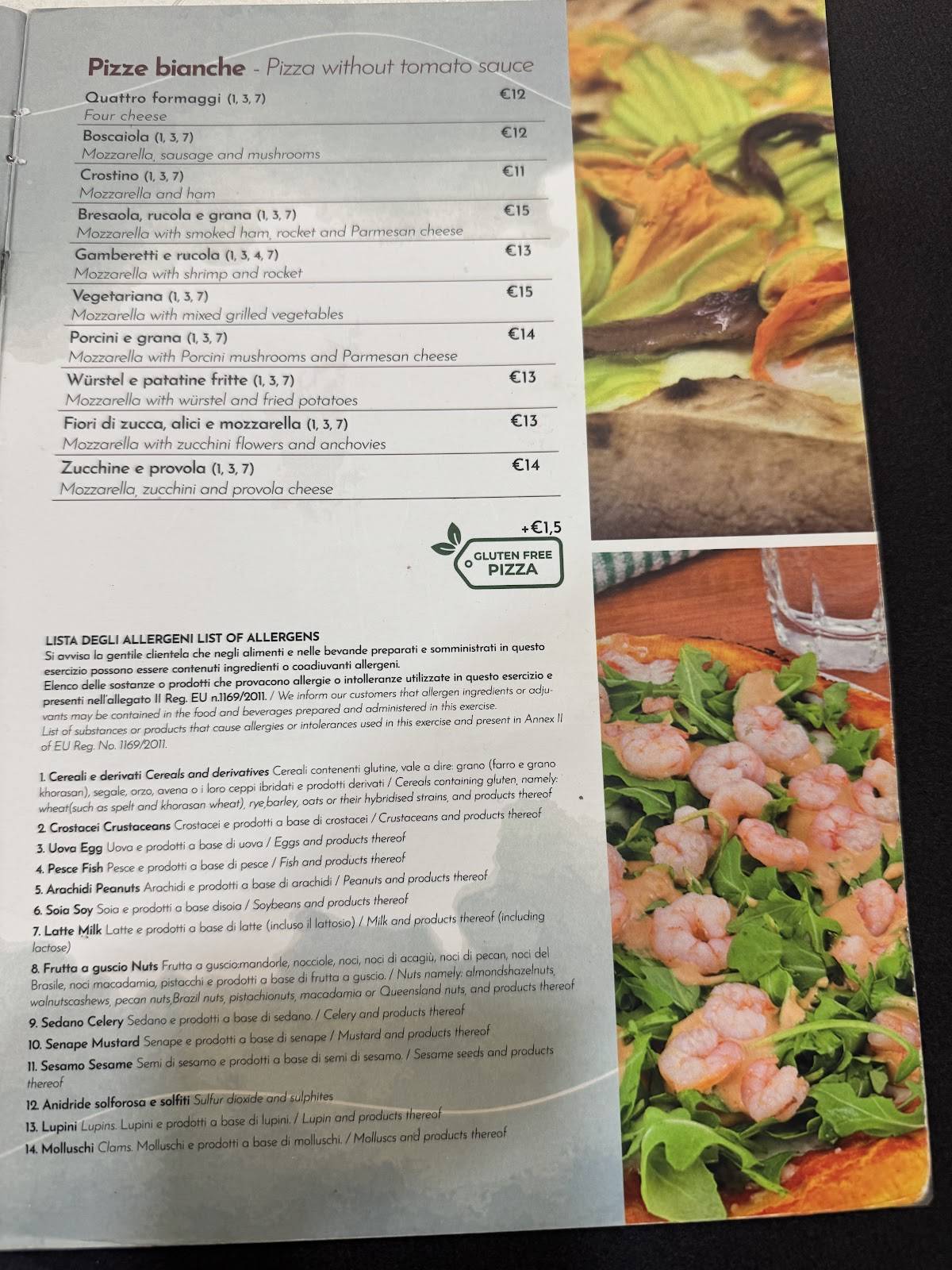 Menu di Il Fiammifero Strano 