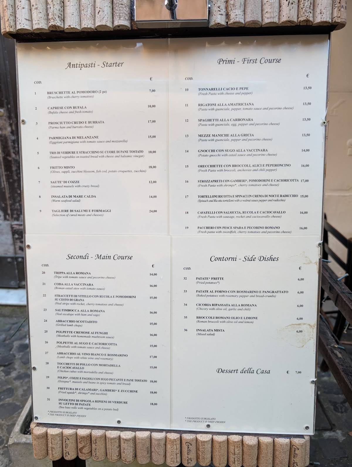 Menu di Il Tarallo  