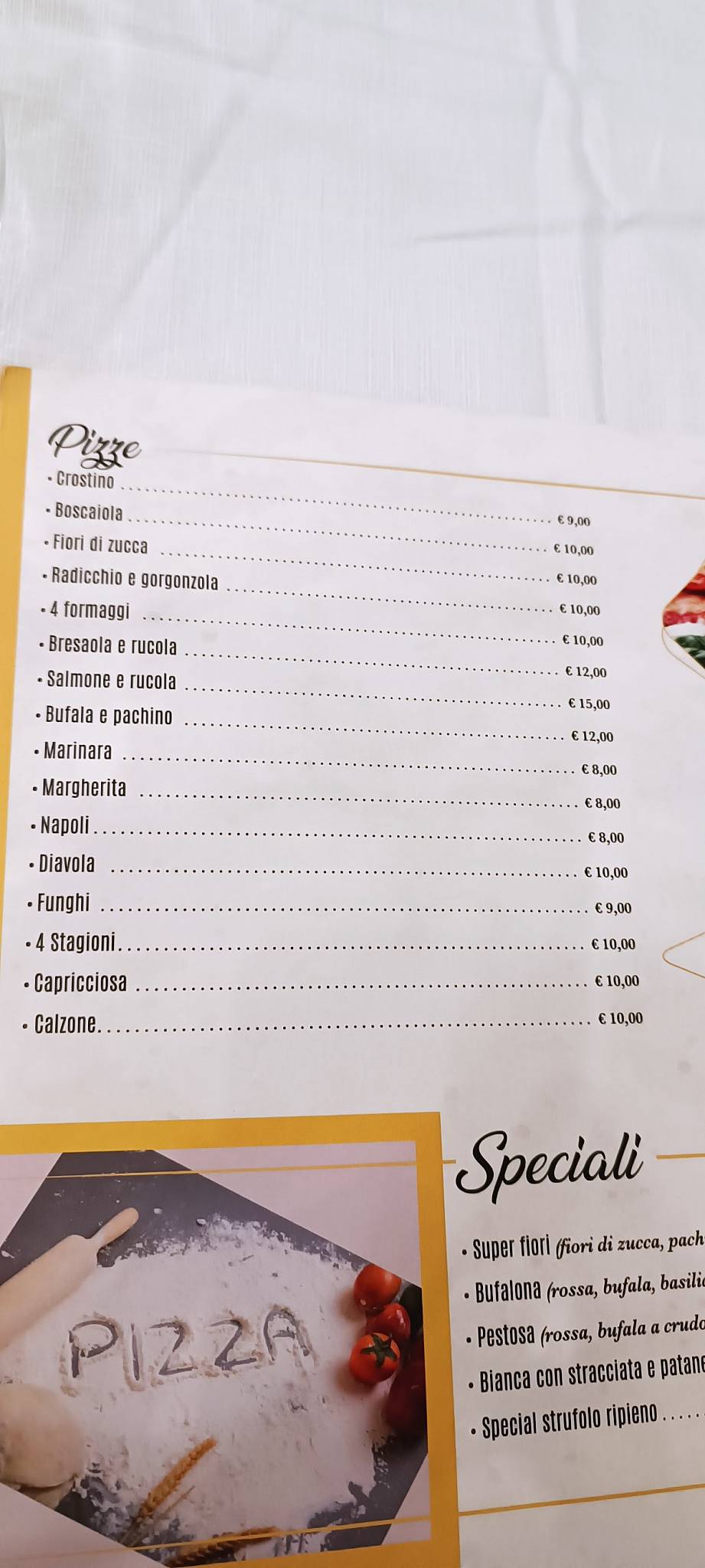 Menu di Ristorante Sa Tanca 