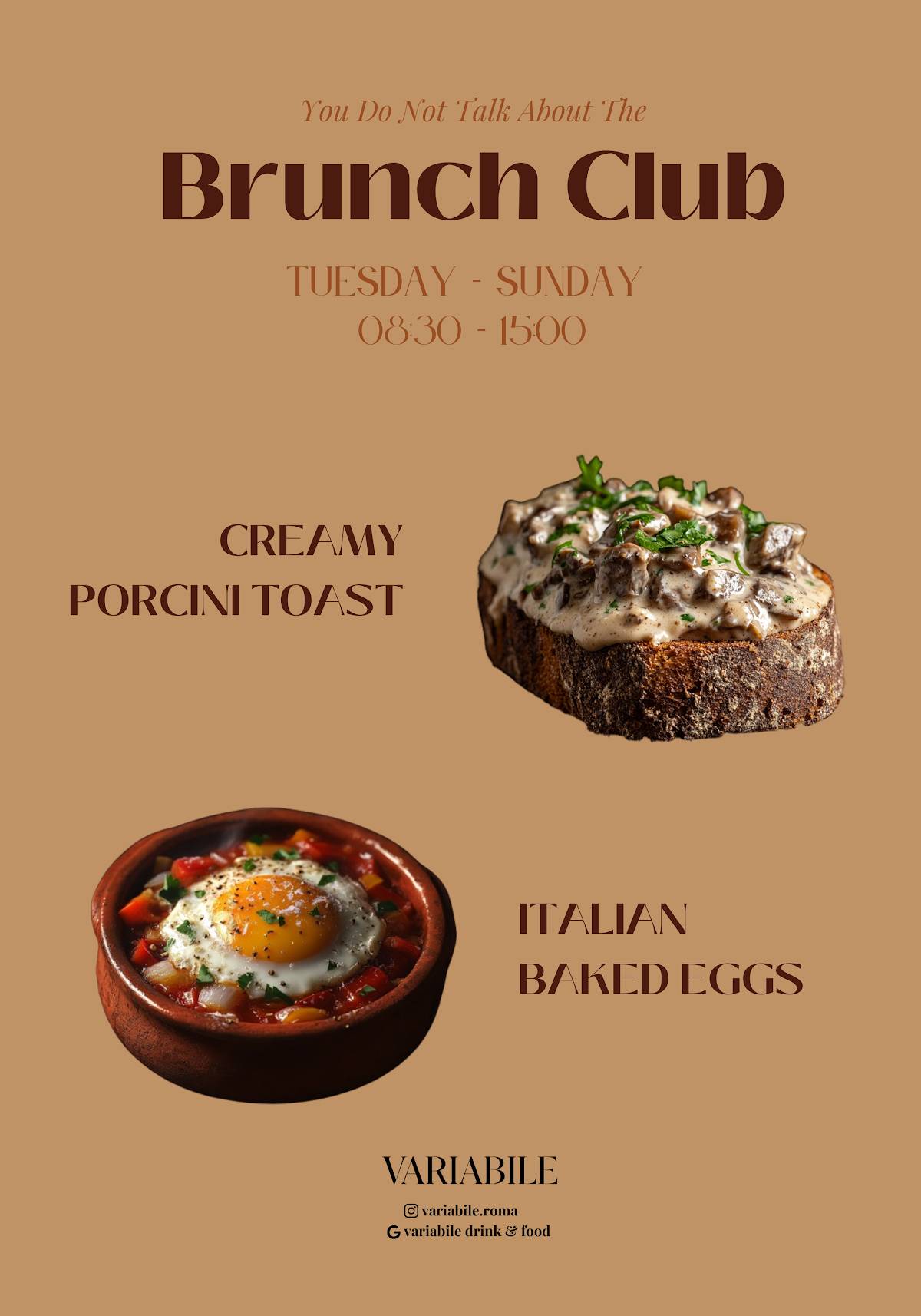 Menu di Variabile Drink & Food 