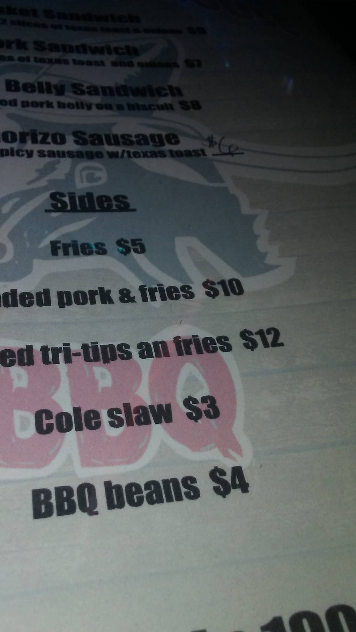 Menu at Roosters Country pub & bar, Mesa
