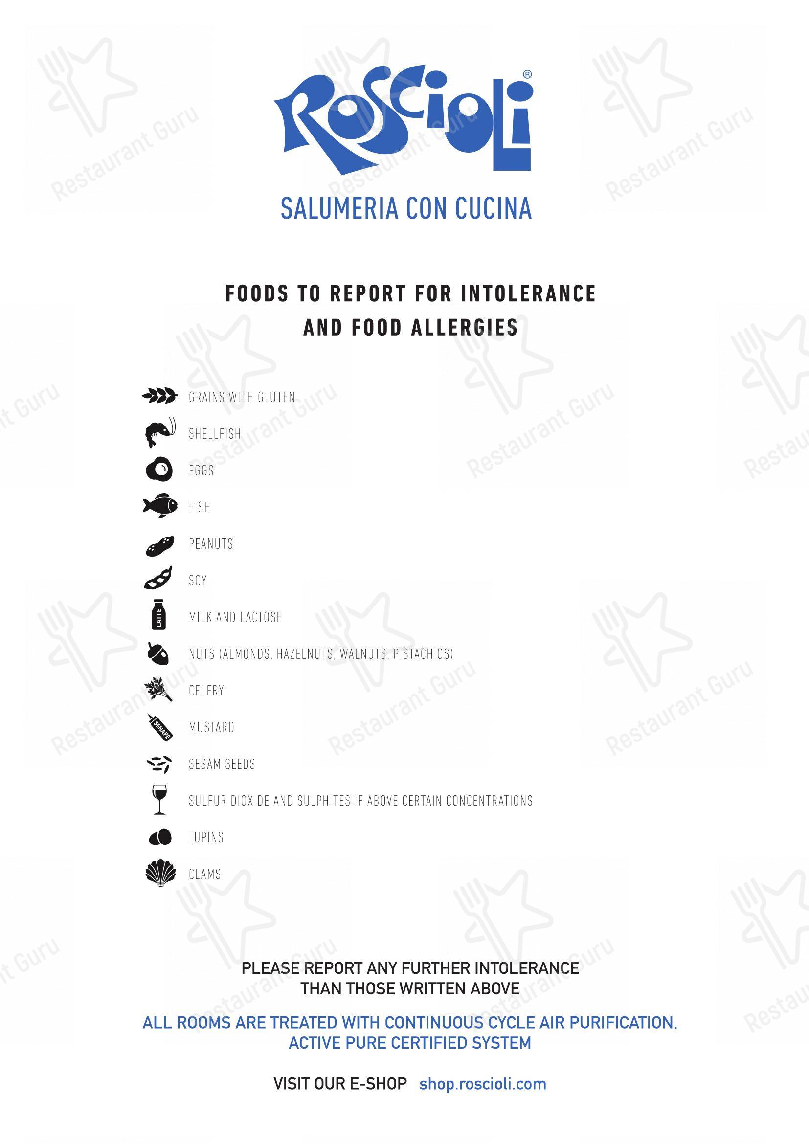 菜单 pour Roscioli Salumeria con Cucina dans Rome