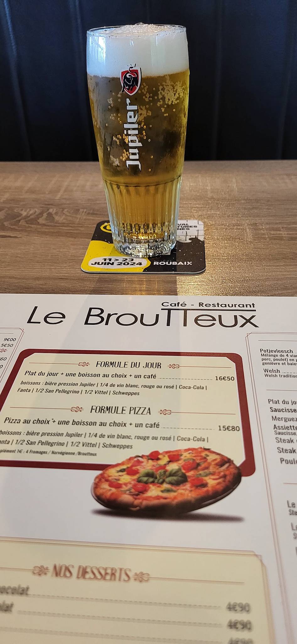 Menu de Le Broutteux