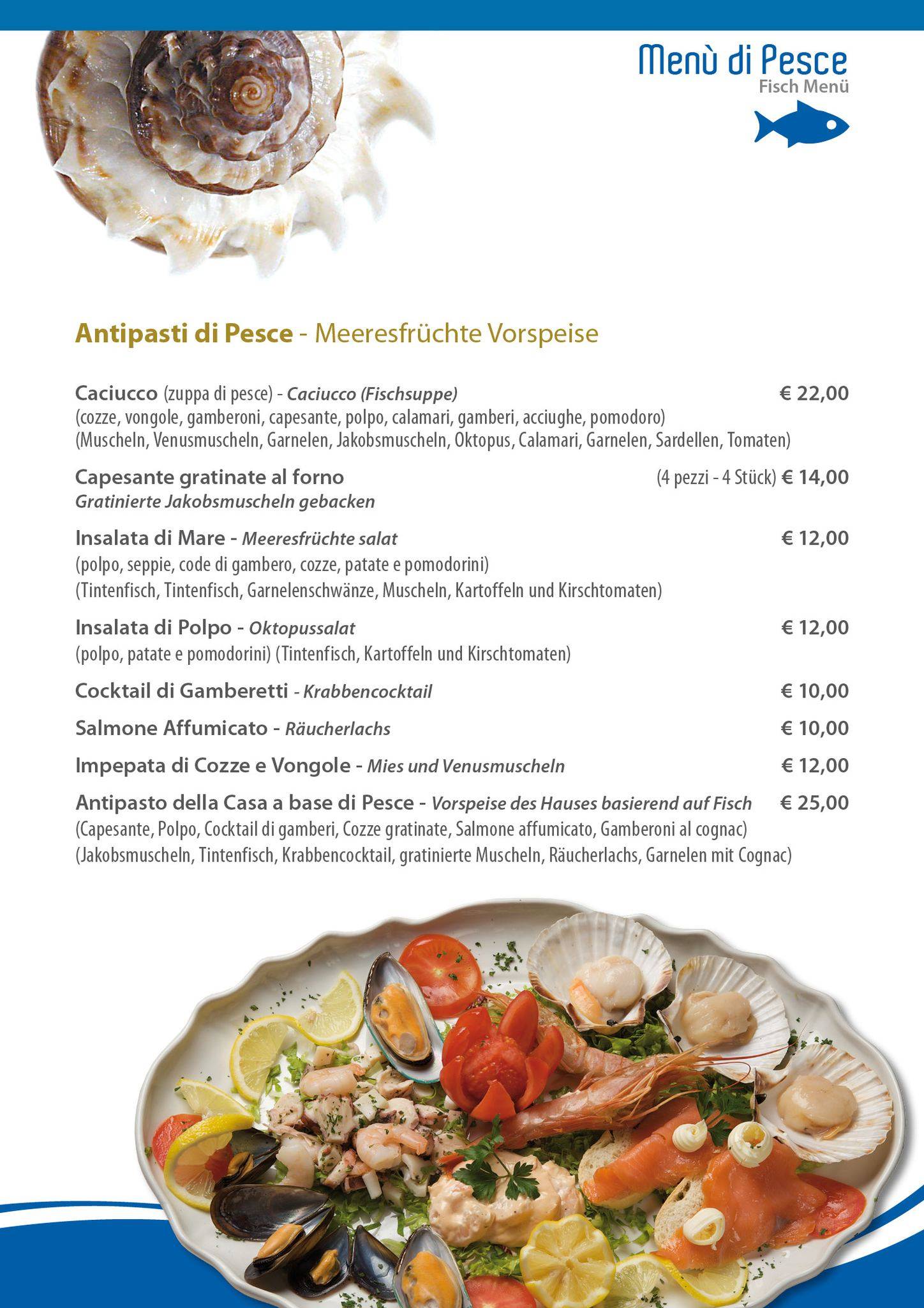 Menu di Ristorante alla Staffa 