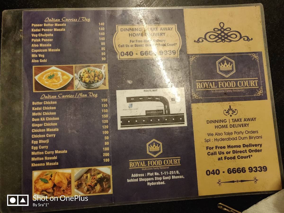 Menu at Royal Food Court Hyderabad 1 11 251/8 Menu at Royal Food Court Hyderabad 1 11 251/8