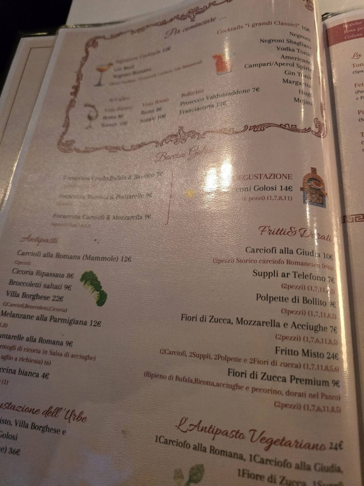Menu di Rugantino 