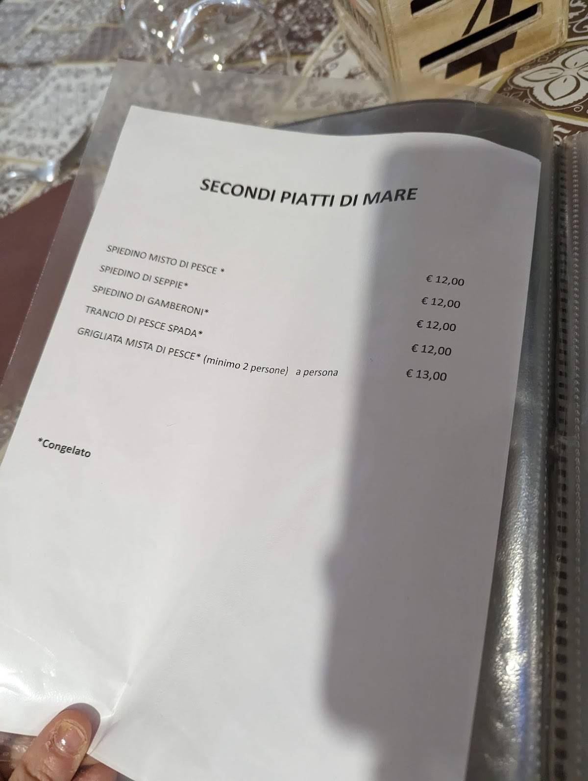 Menu di La Tavernetta 