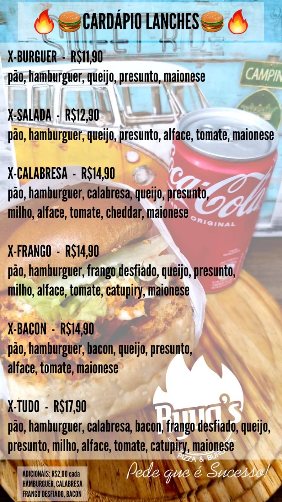 Ryva's Pizza & Burger cardápio