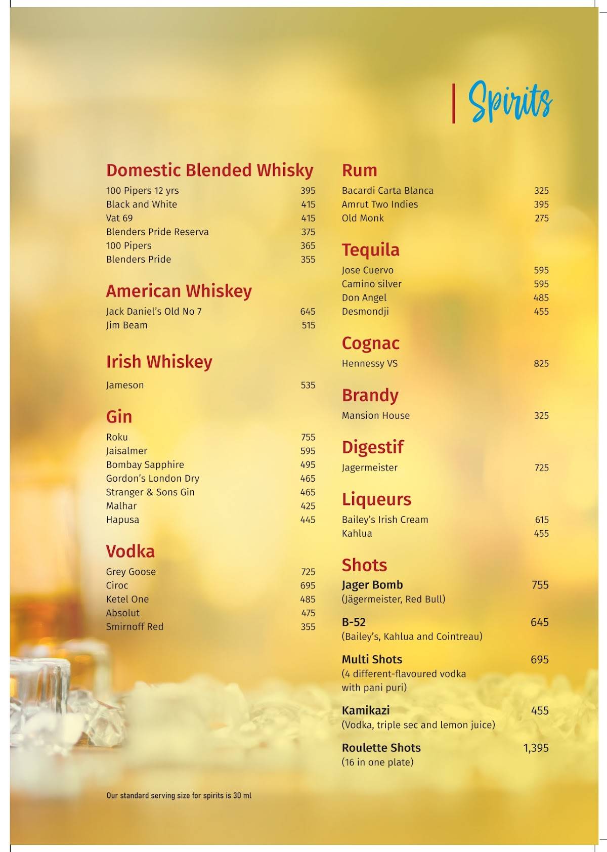 SALT - Indian Restaurant Bar & Grill menu