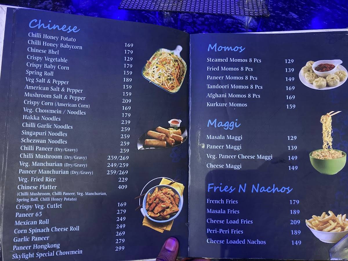 SKYLIGHT ROOFTOP menu