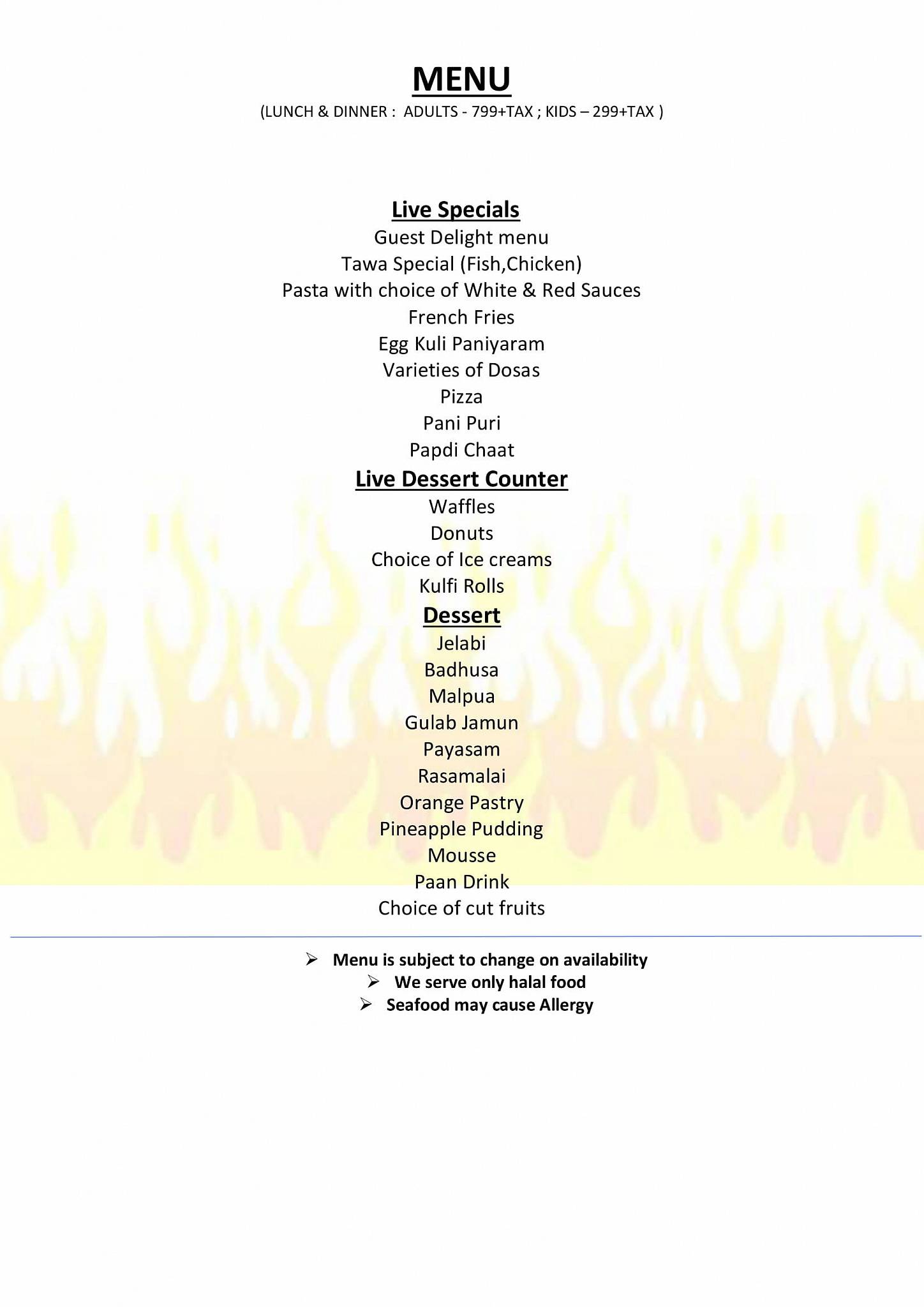 SMOKE HUB BARBEQUE - VELACHERY menu