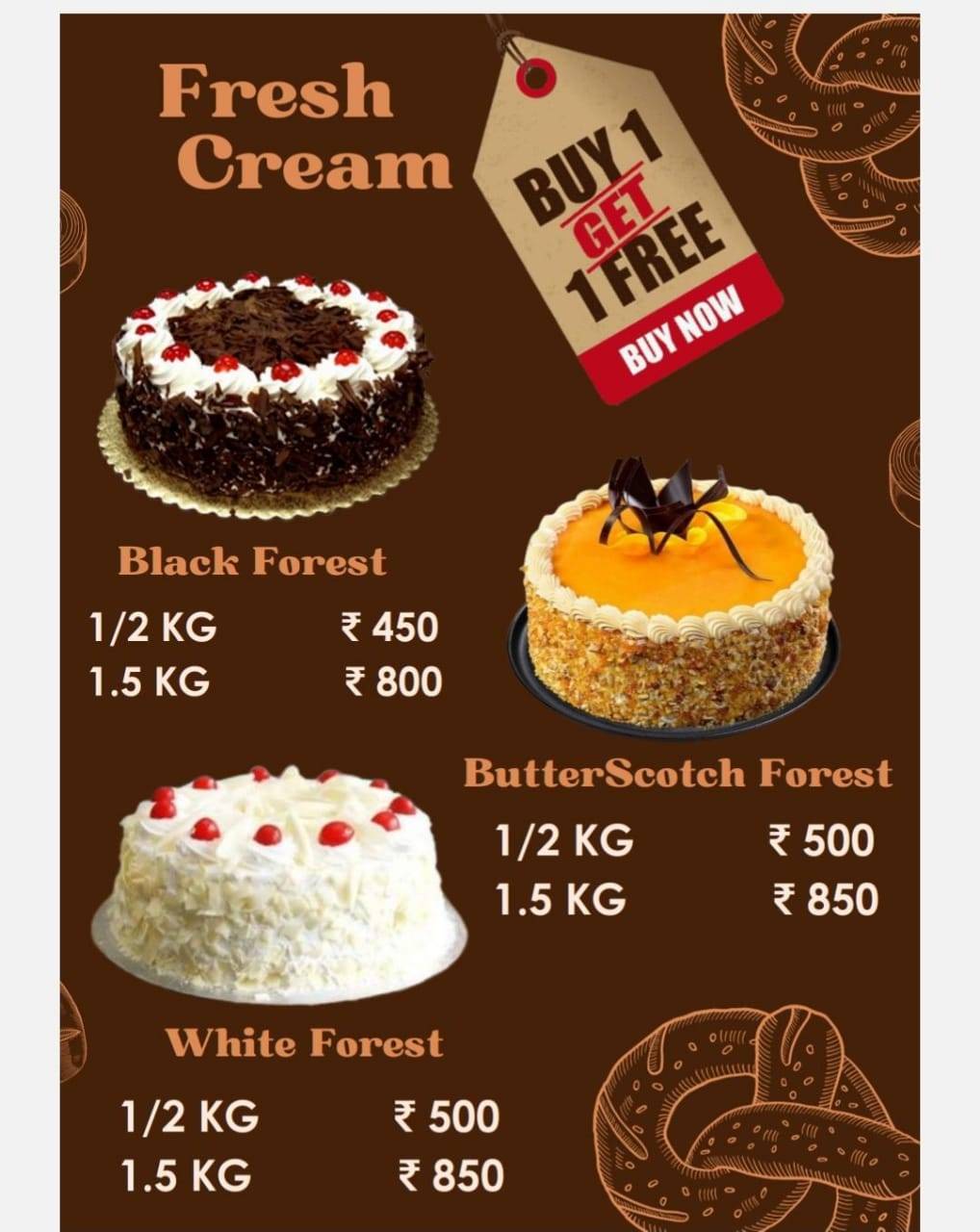 SSB BAKERY menu