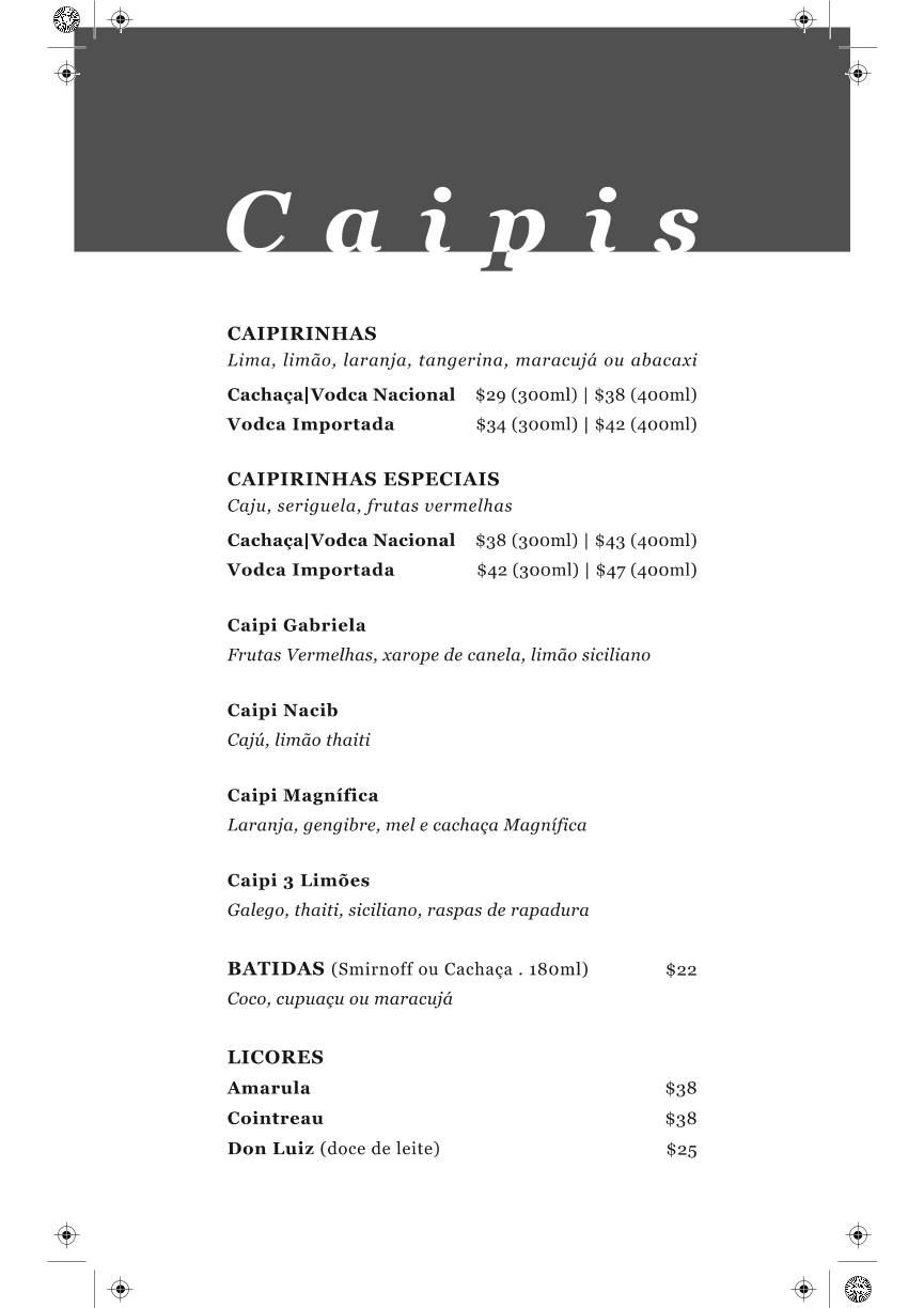 Sabores de Gabriela cardápio