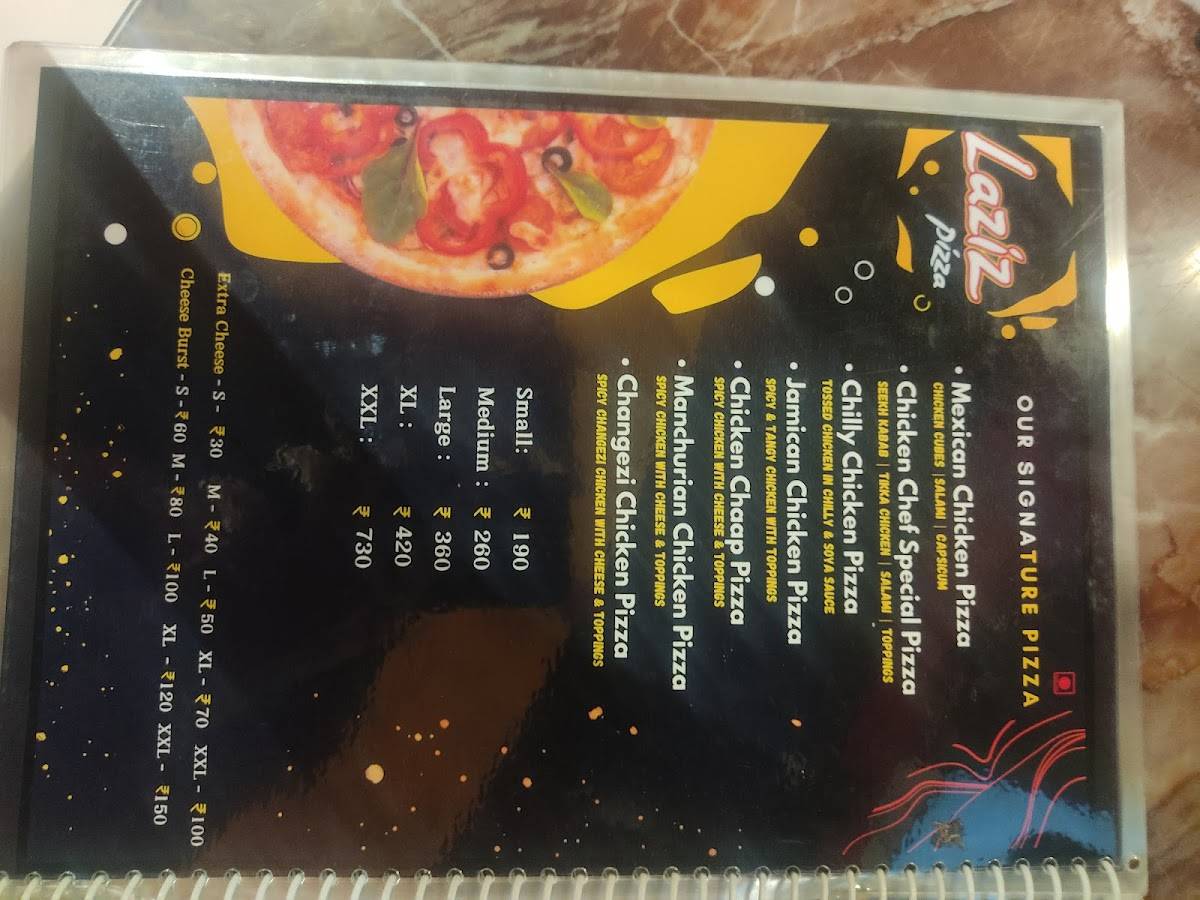 Laziz Pizza menu