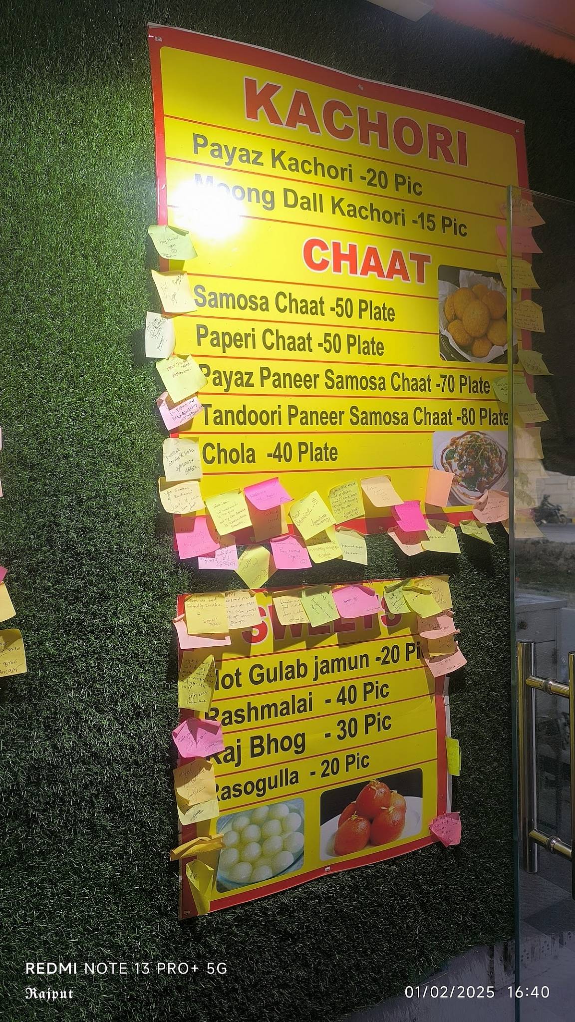Samosa King menu