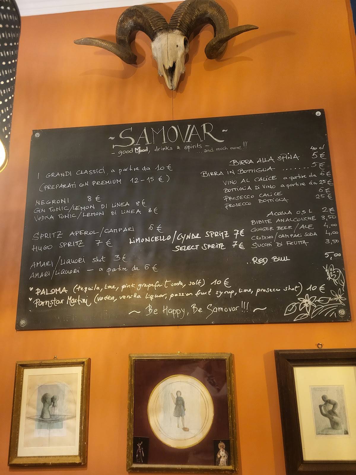 Menu di Samovar 