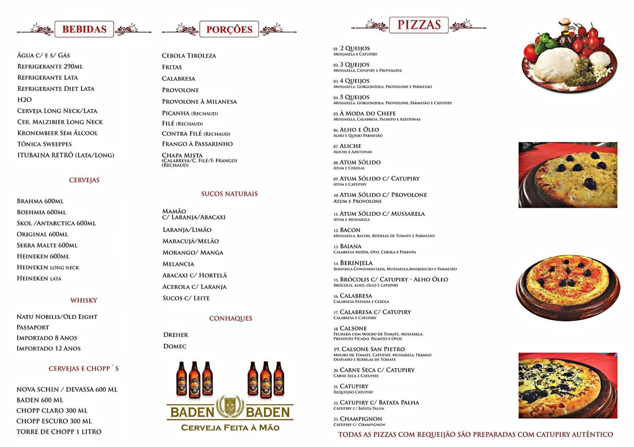 San Pietro Pizzaria cardápio