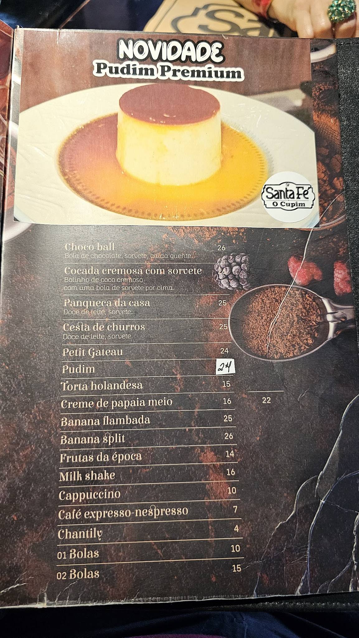 Santa Fé O Cupim - Restaurante em SP cardápio