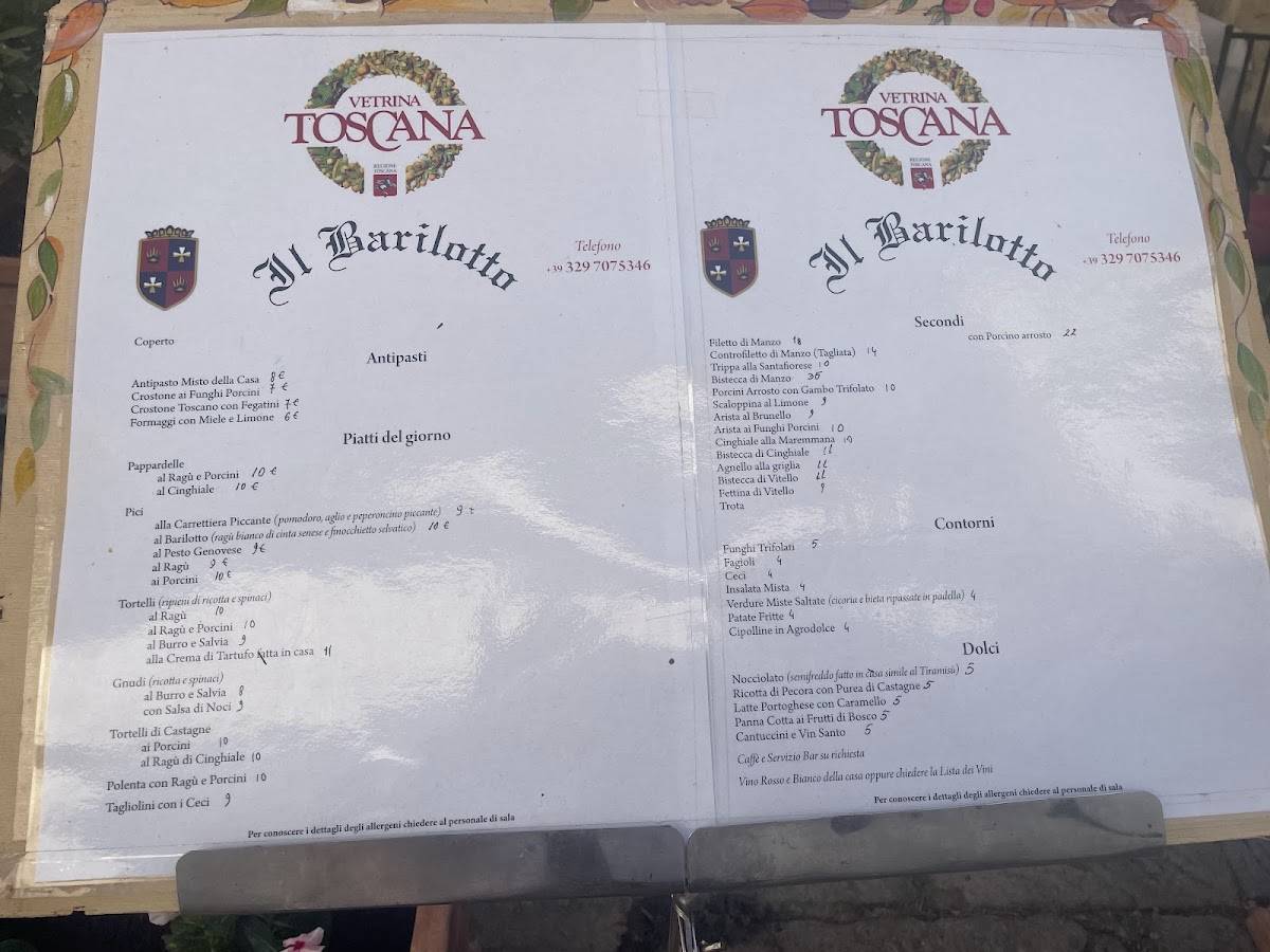 Menu di Il Barilotto 