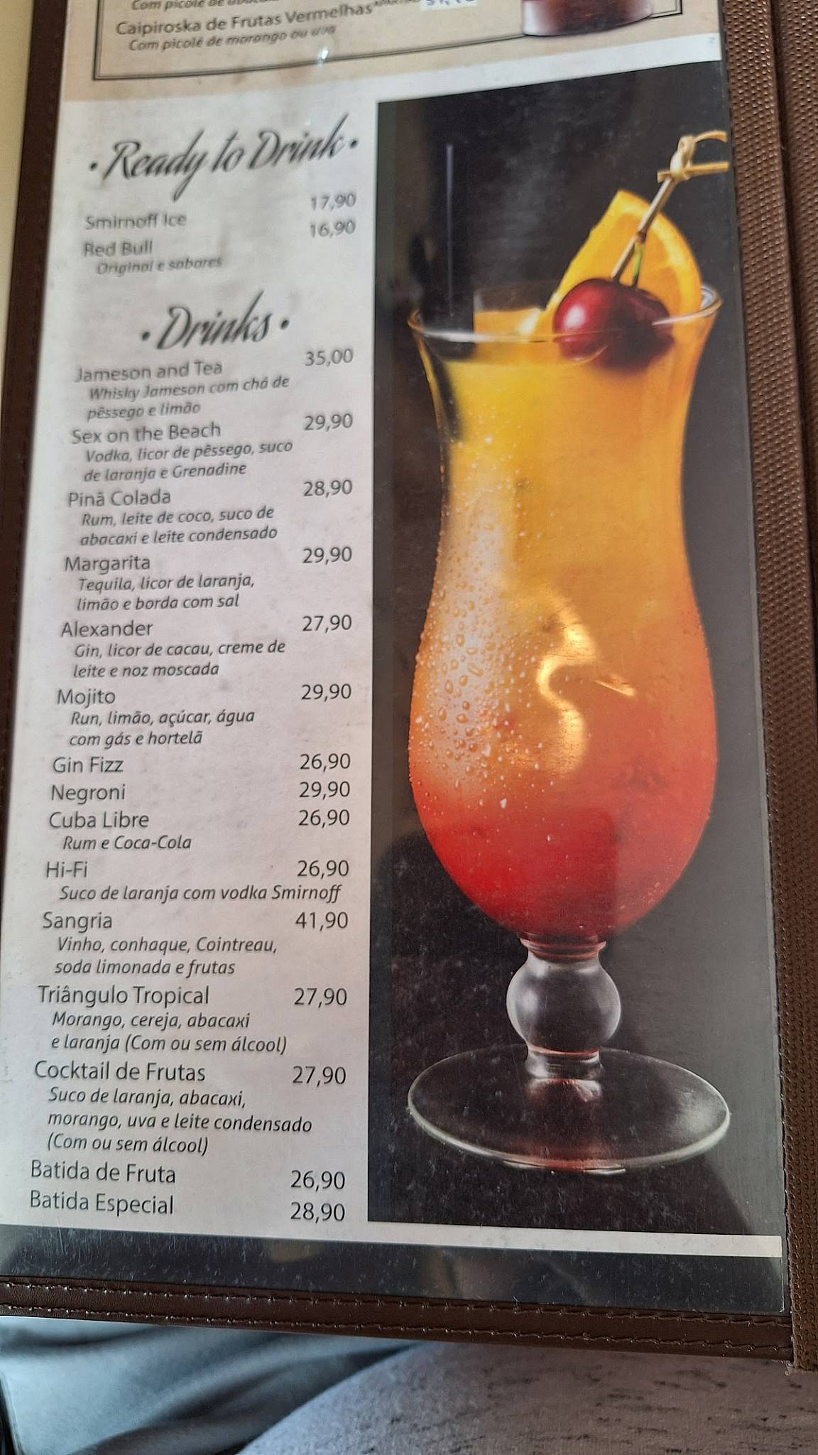 Triângulo do Chopp cardápio