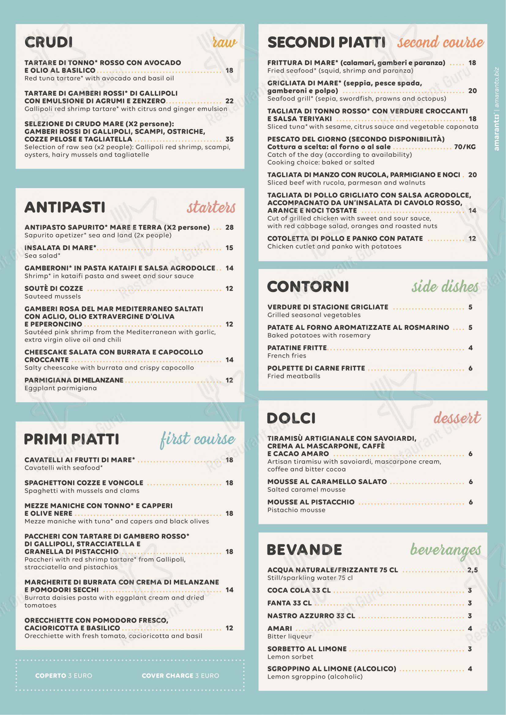 Menu per Sapurito - Forchette, Pizze e Panini ristorante
