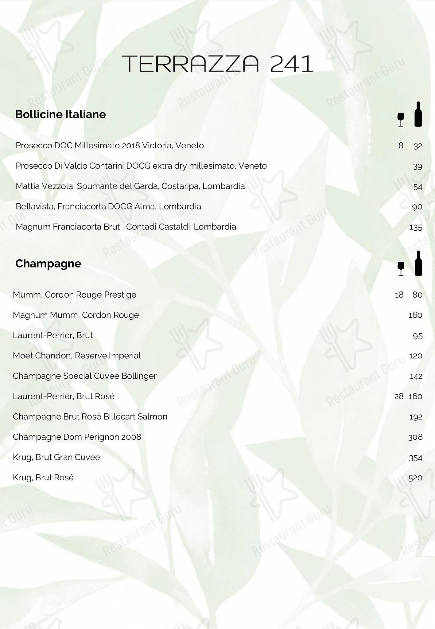 Menu per Satin in Como