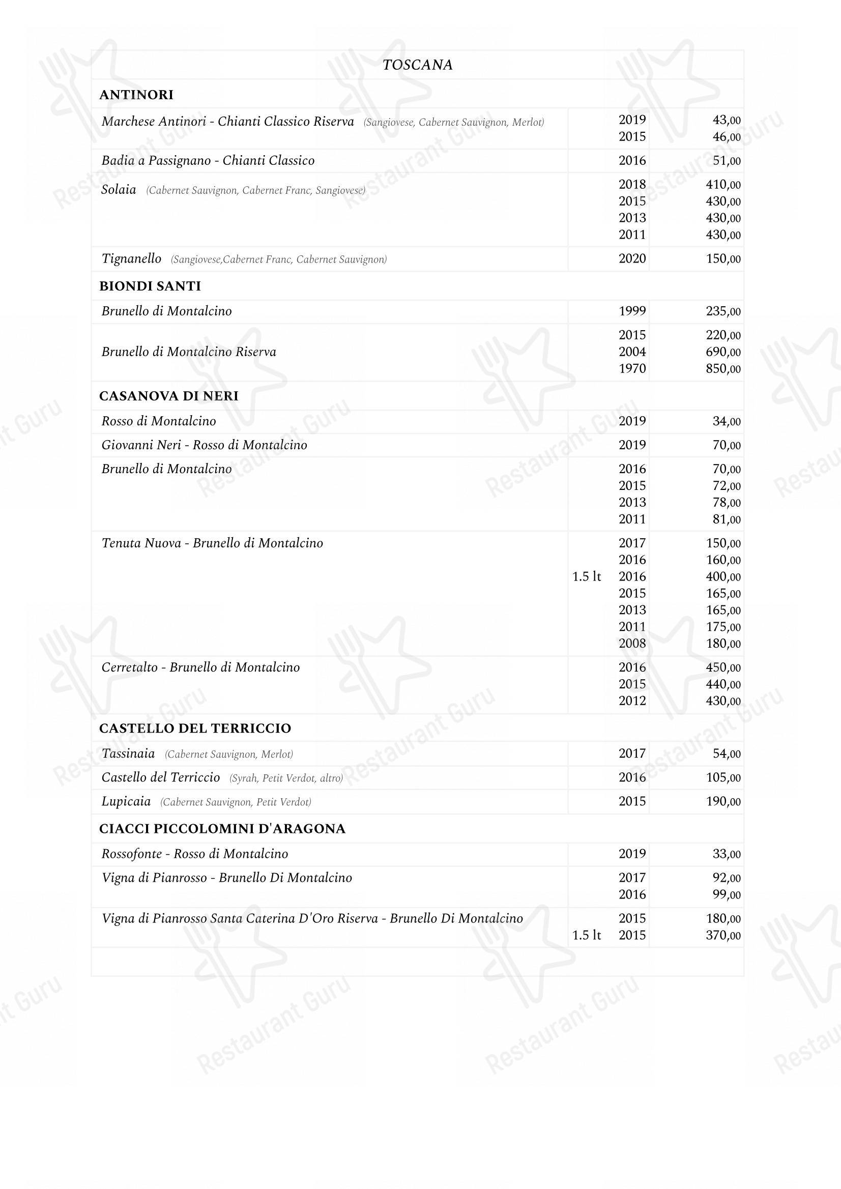 Menu di Saviotti - 菜单