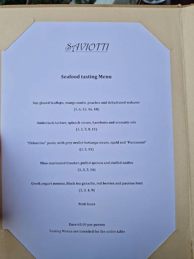 Menu di Saviotti 