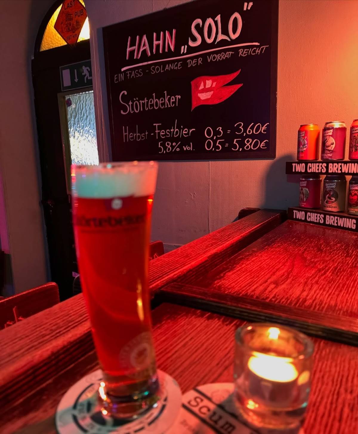 Menu de Scum Bar