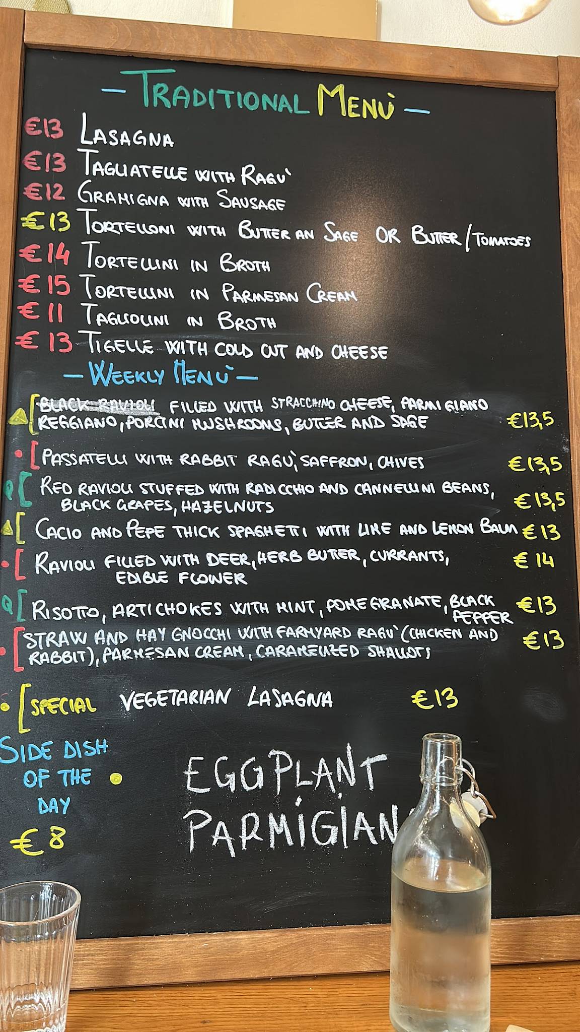 Menu di Sfoglia Rina 