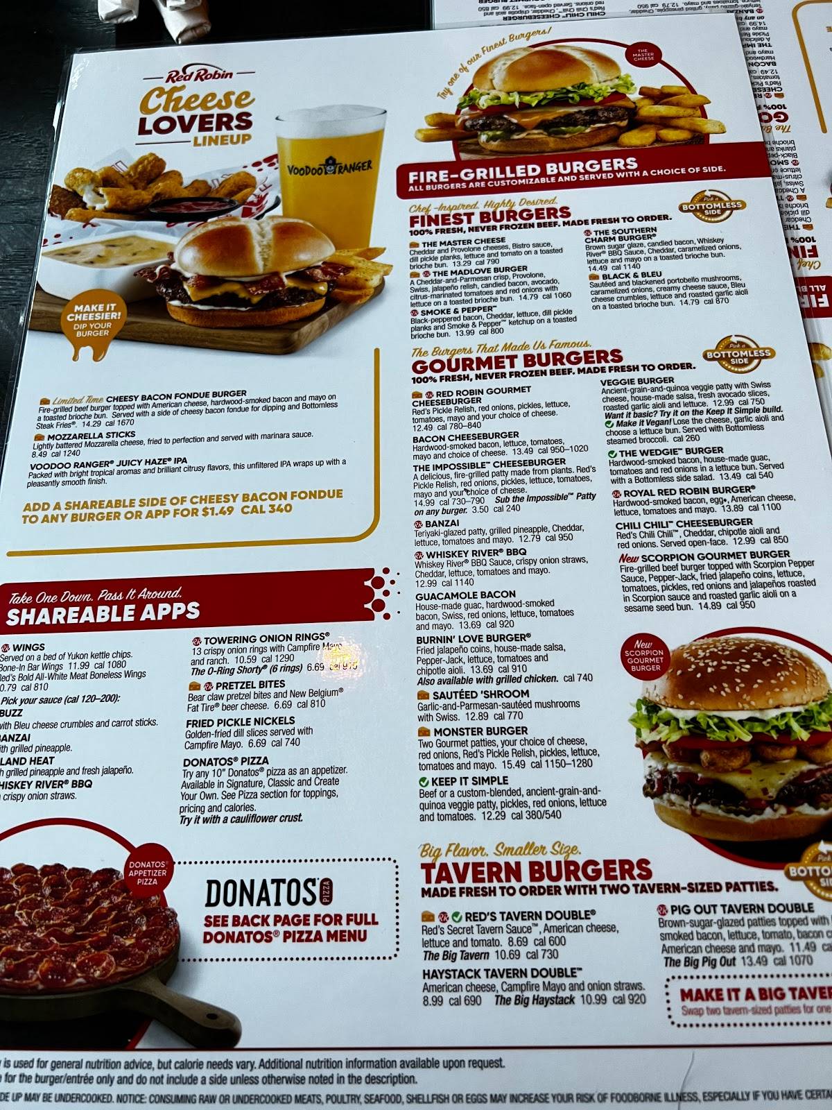 Red Robin Gourmet Burgers And Brews Owings Mills Menu - z4ncy5a