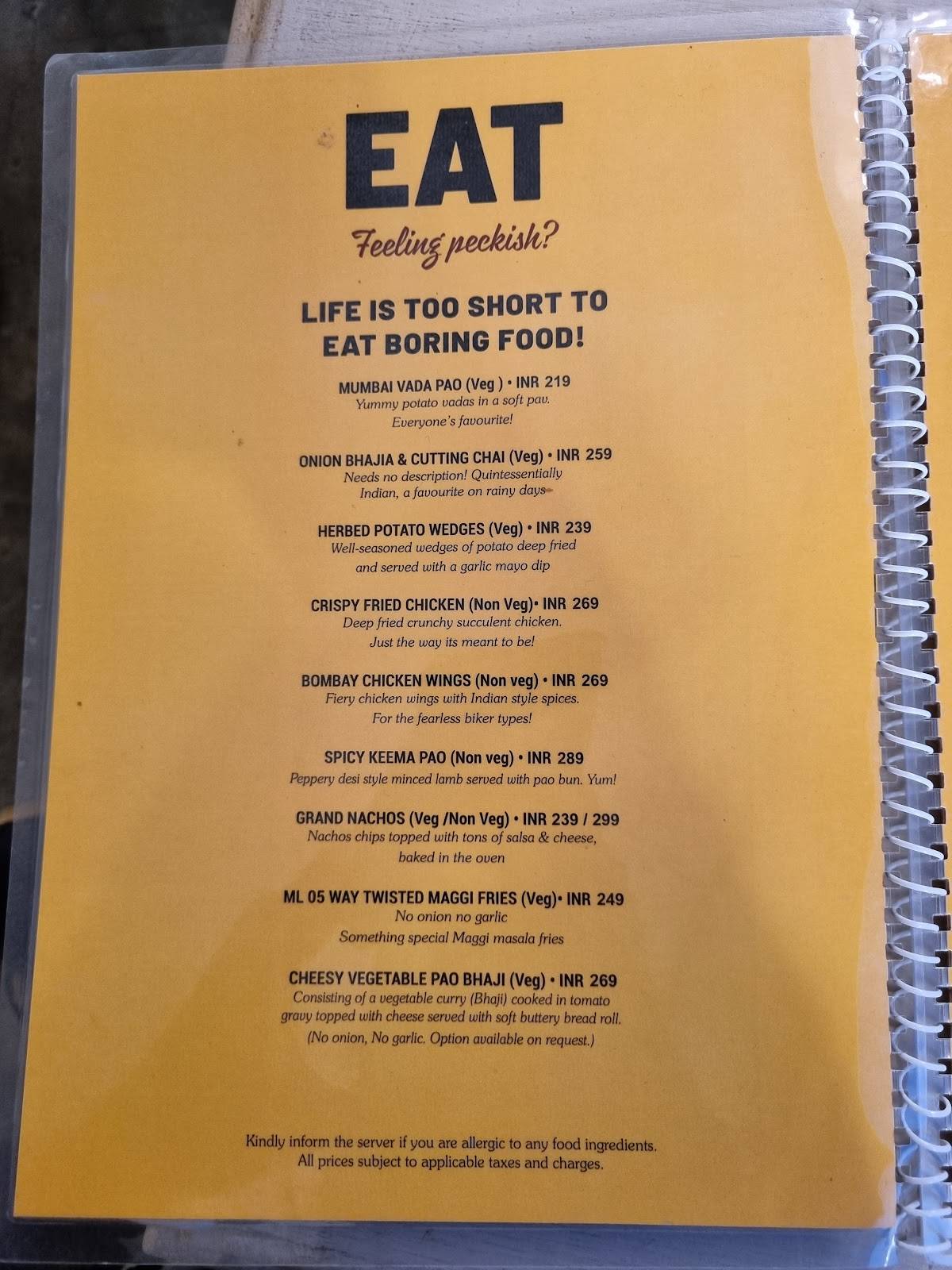 ML 05 Cafe menu