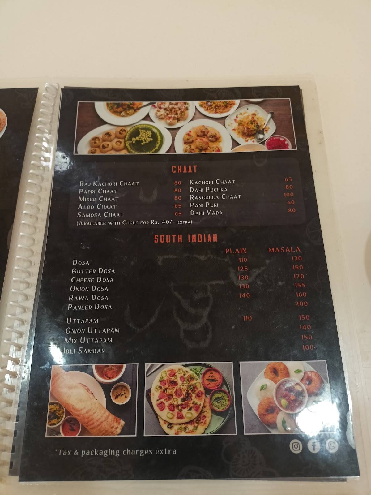 Mithaas menu