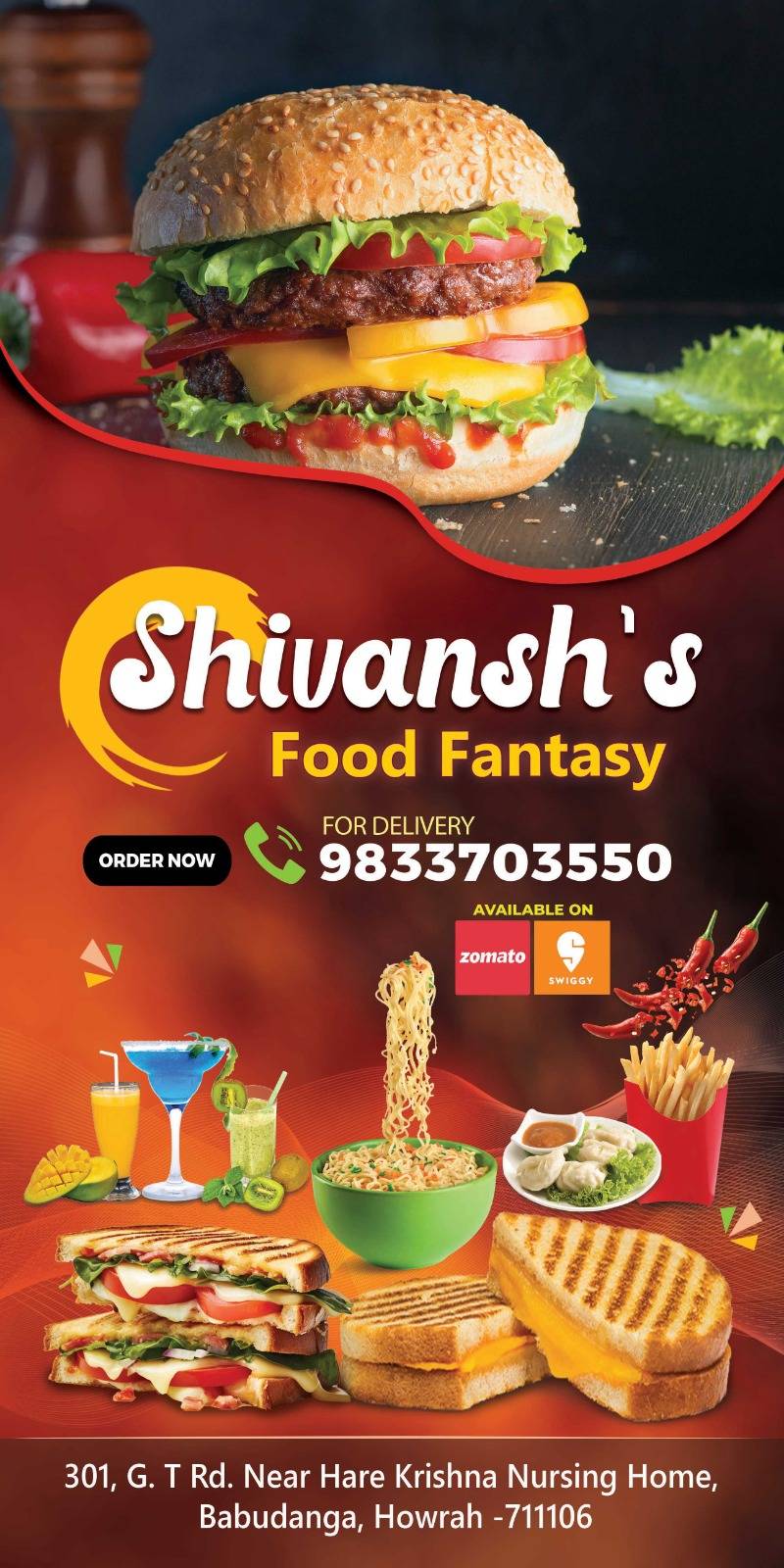 Shivansh's Food Fantasy menu