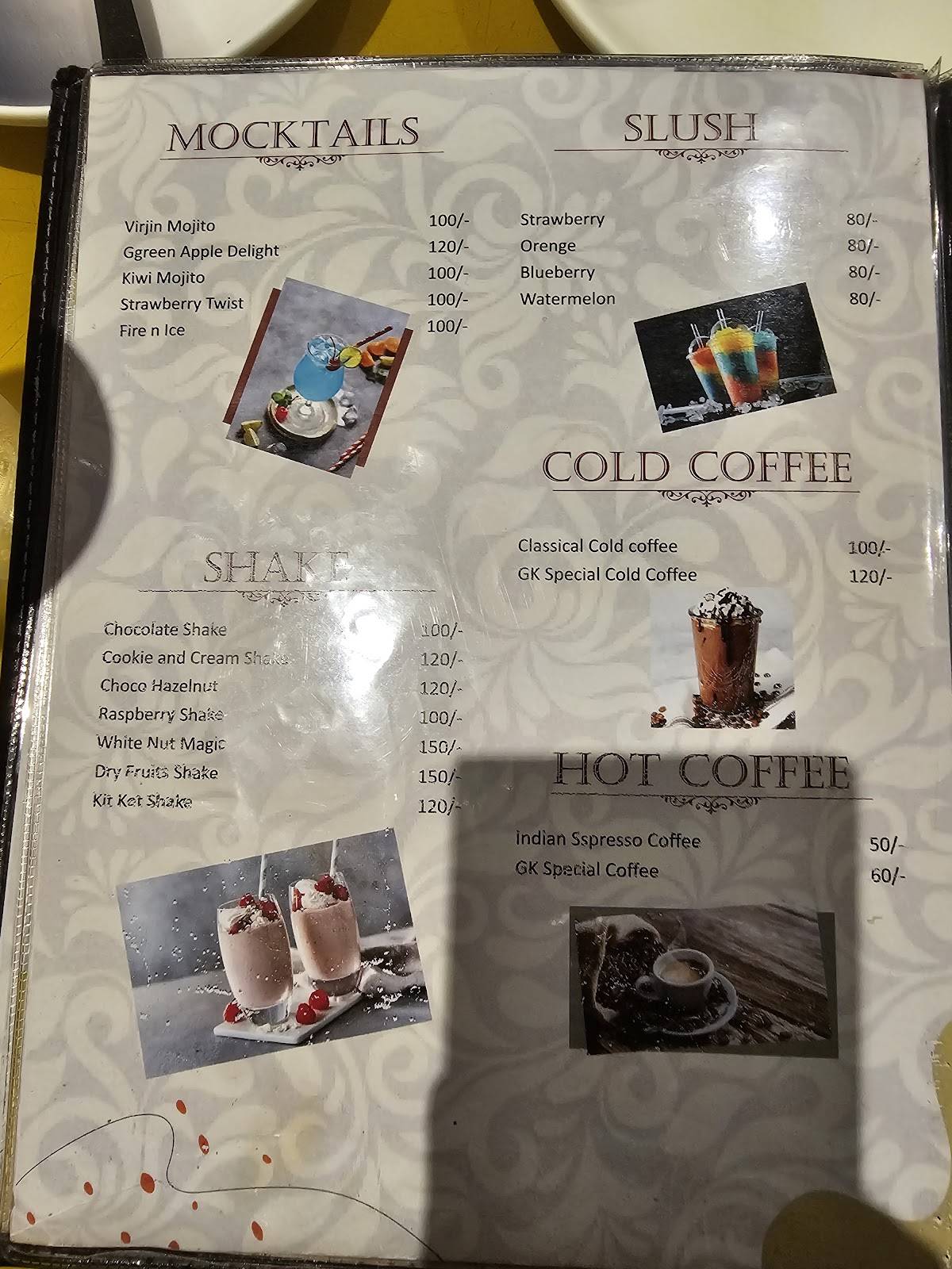 Shree Gurukripa Vijay Nagar menu