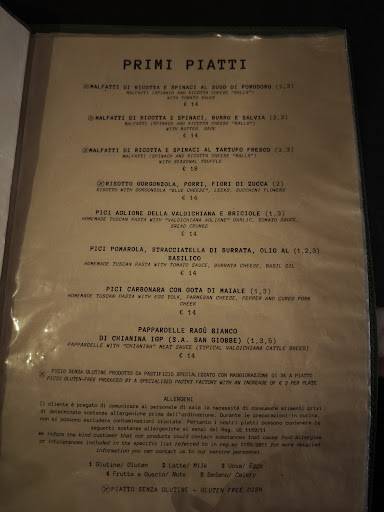 Menu di Osteria il Ghibellino 