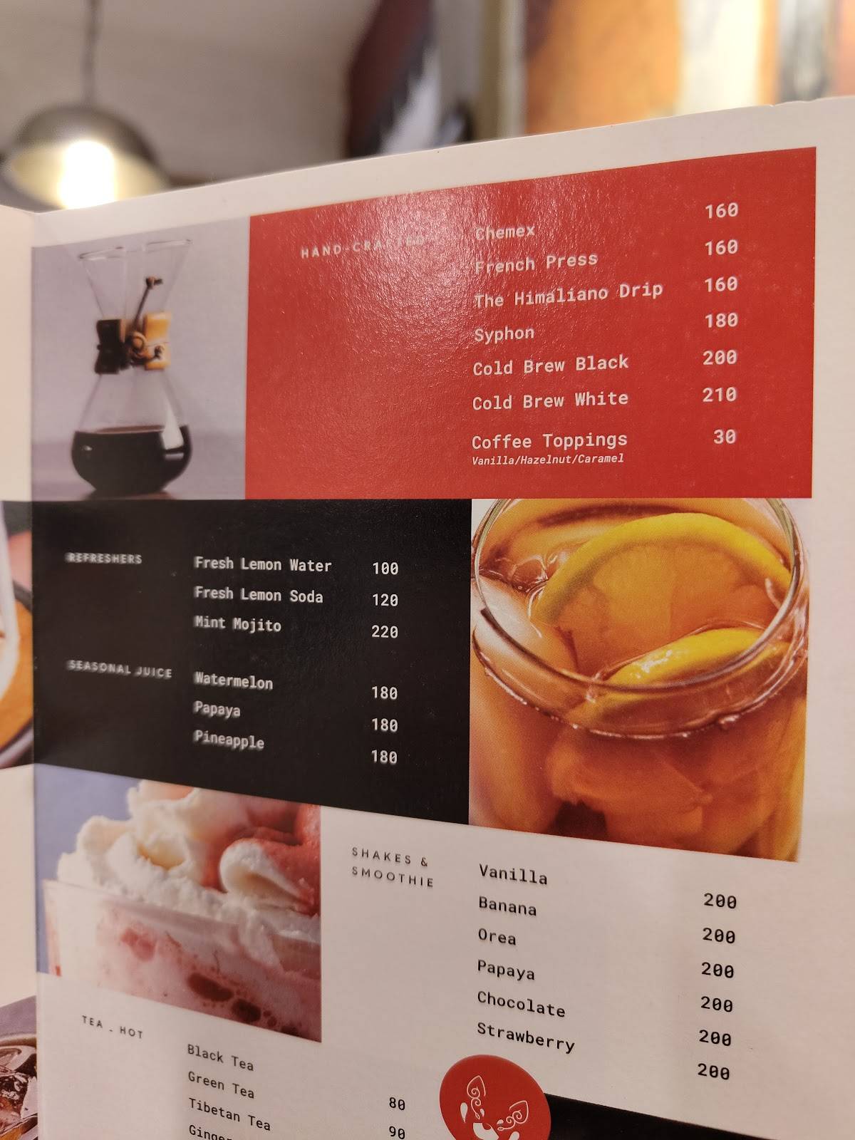 Sikkim Coffee menu