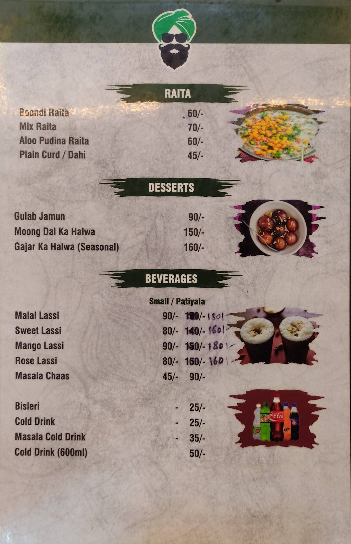 Singh Saab The Paratha House menu