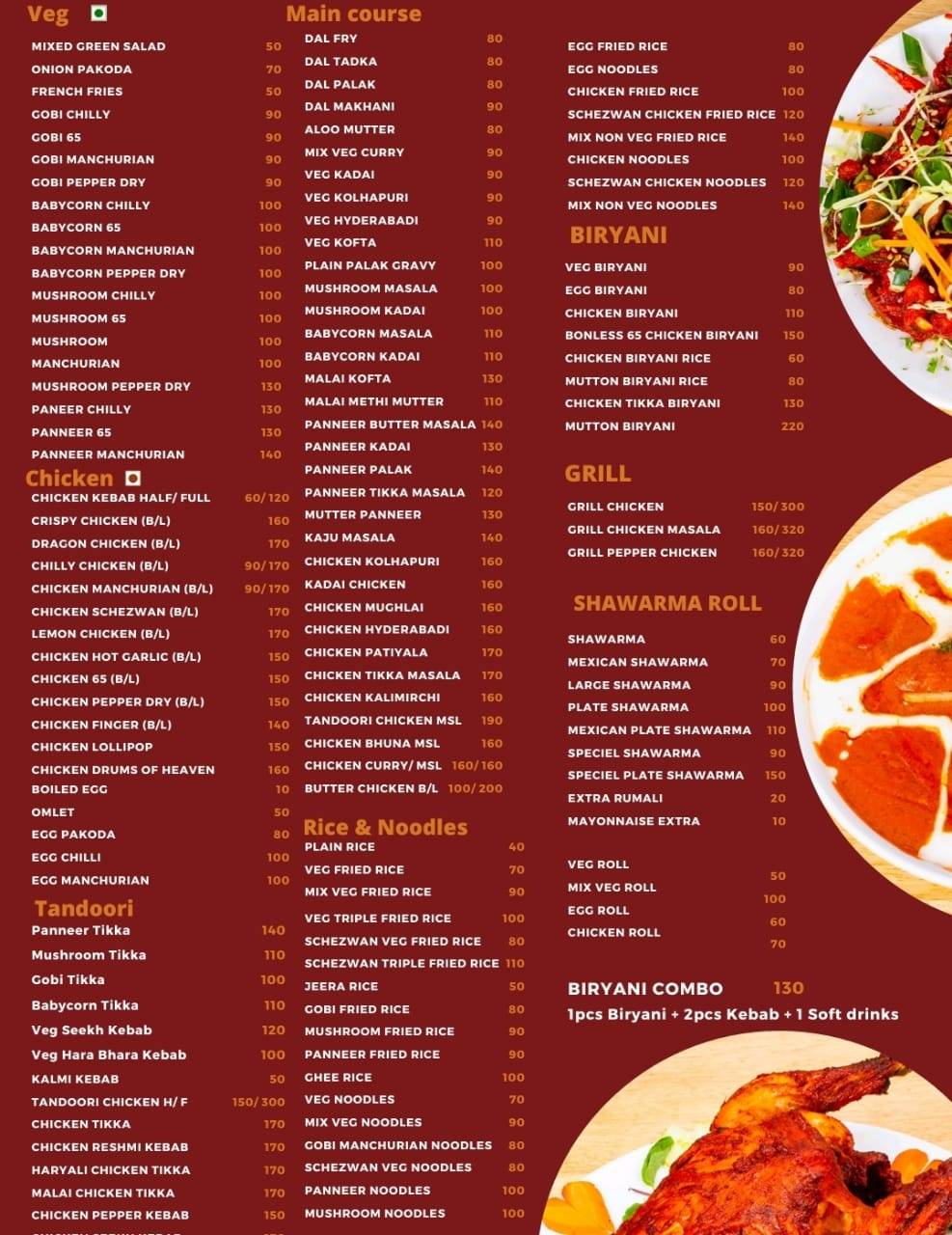 Menu at Sirimane Family Restaurant, Bengaluru