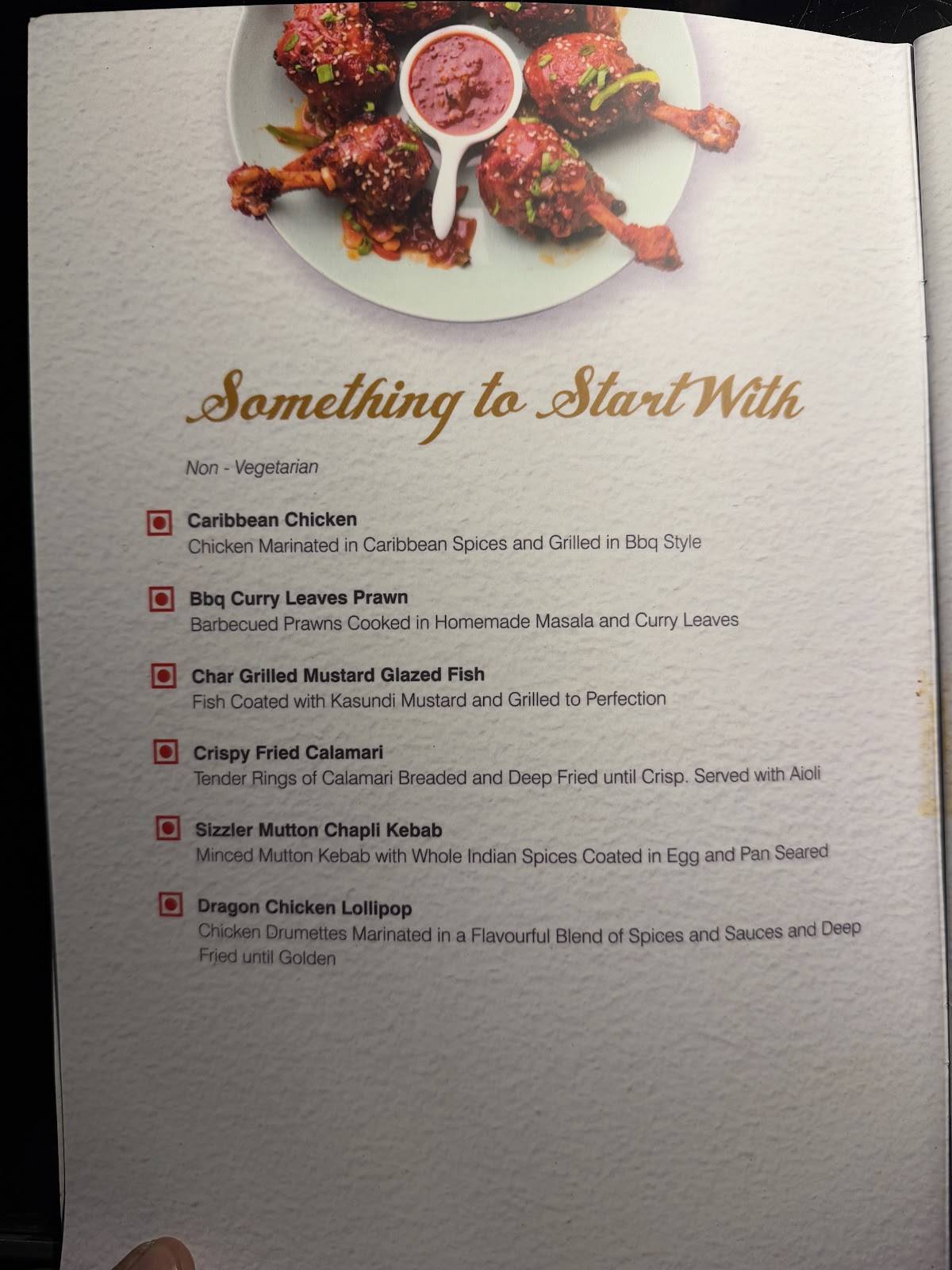 SkyLoft Roof Top Restaurant - Feathers A Radha Hotel menu