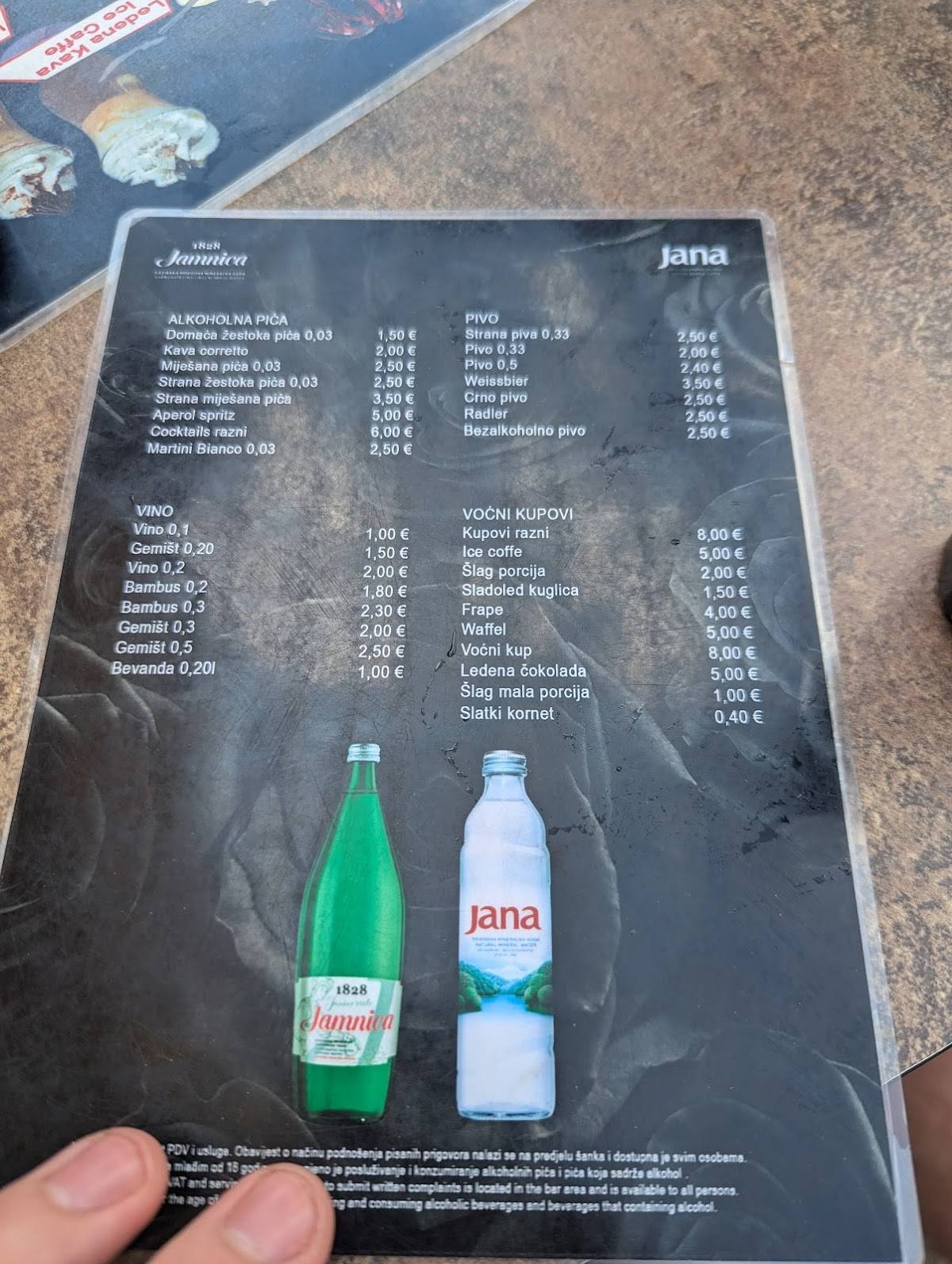 Menu di Slastičarnica - Caffe bar Kalipso 