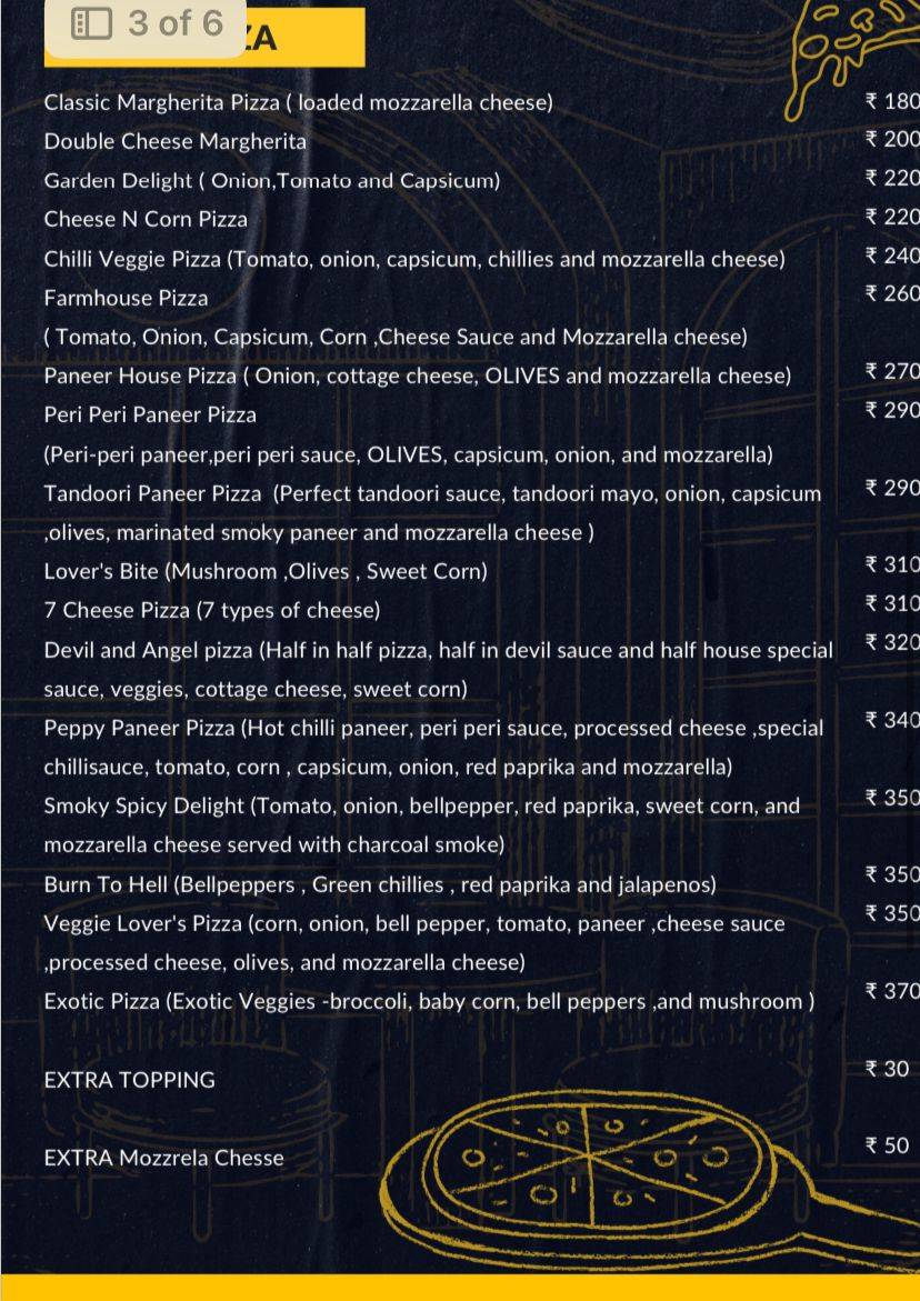 Smile 'n' Bite Restaurant menu