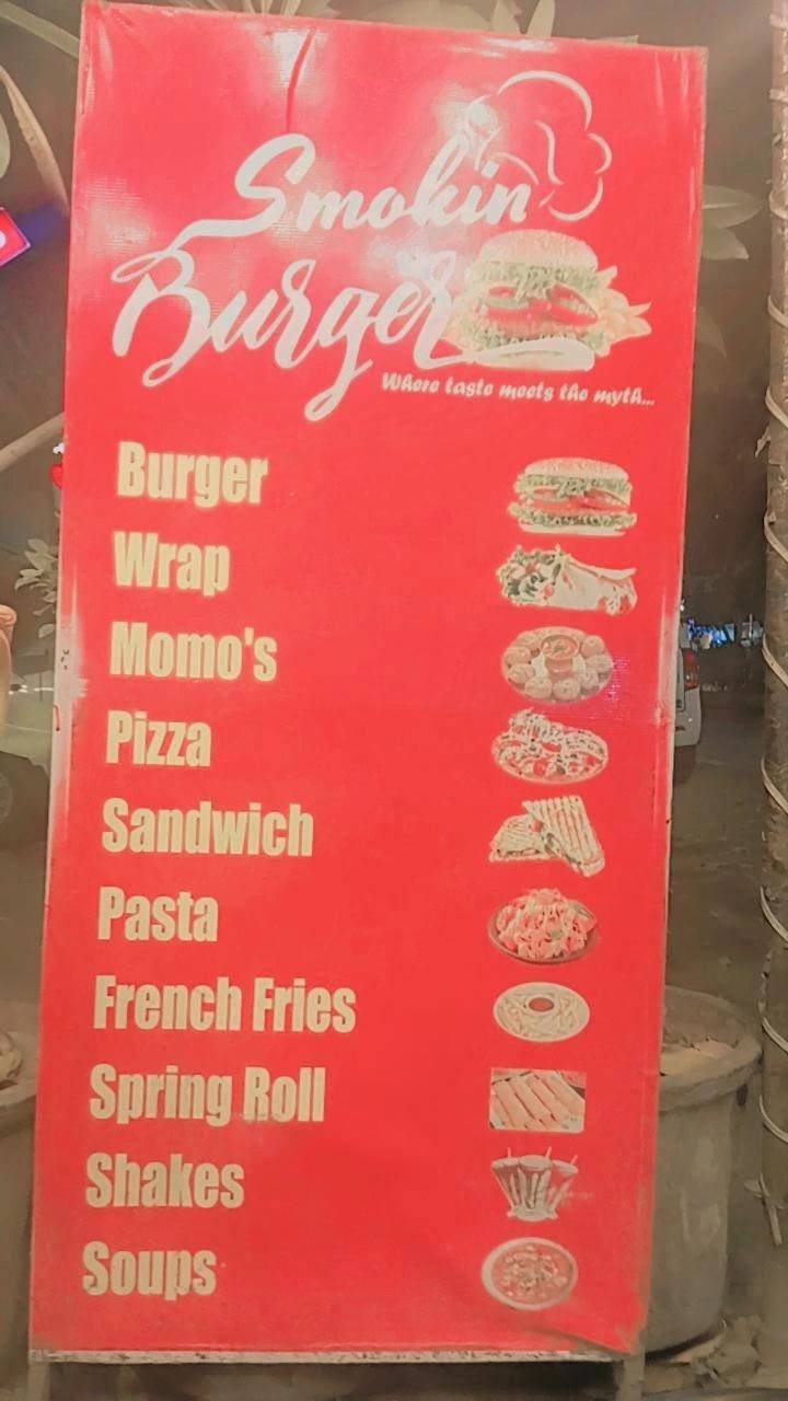 Smokin Burger menu