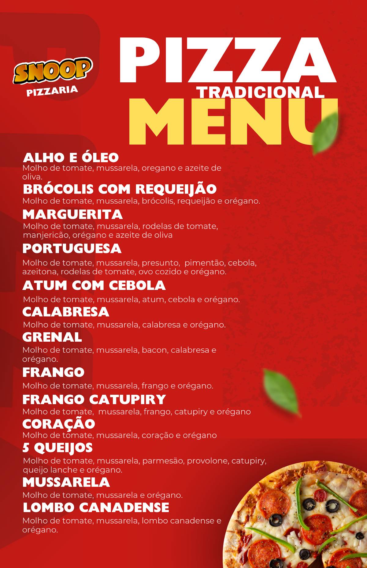 Snoop Lanches cardápio