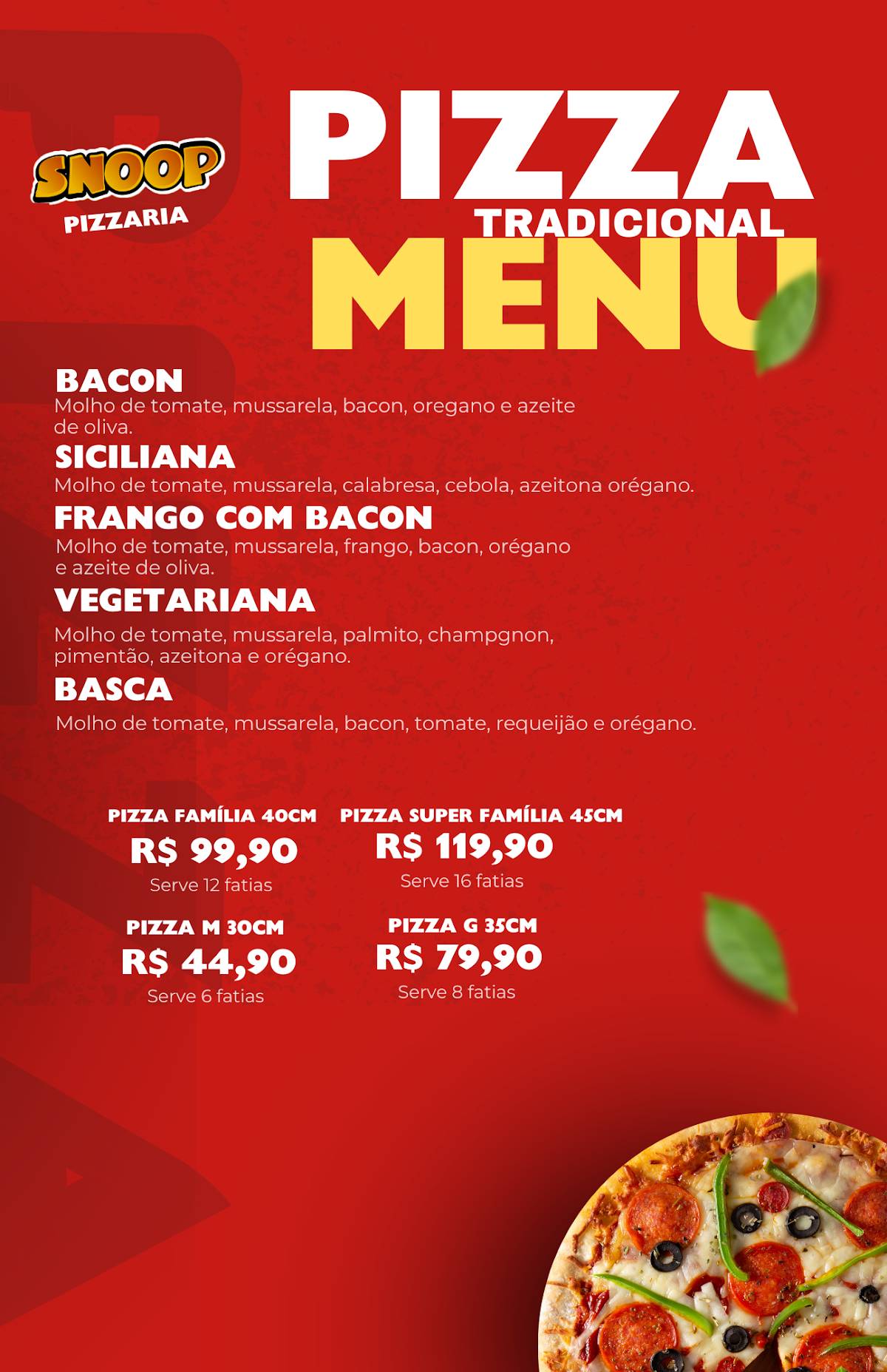 Snoop Lanches cardápio