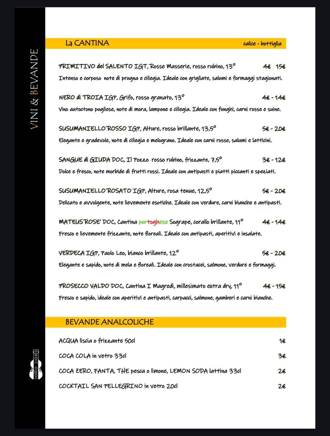 Menu di Solito Posto 