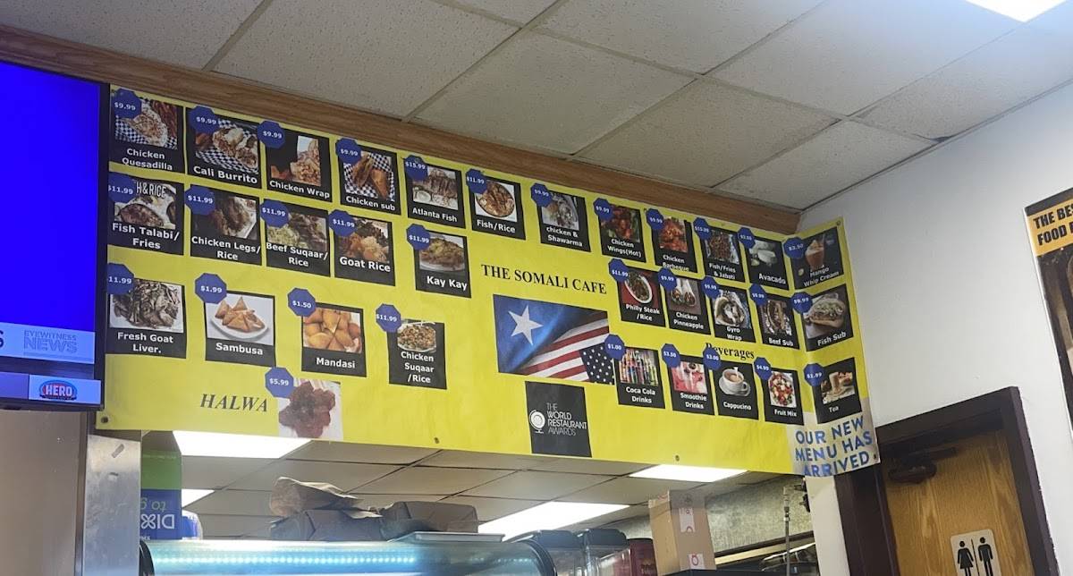 Menu at Somali Cafe and Restaurant, St. Cloud