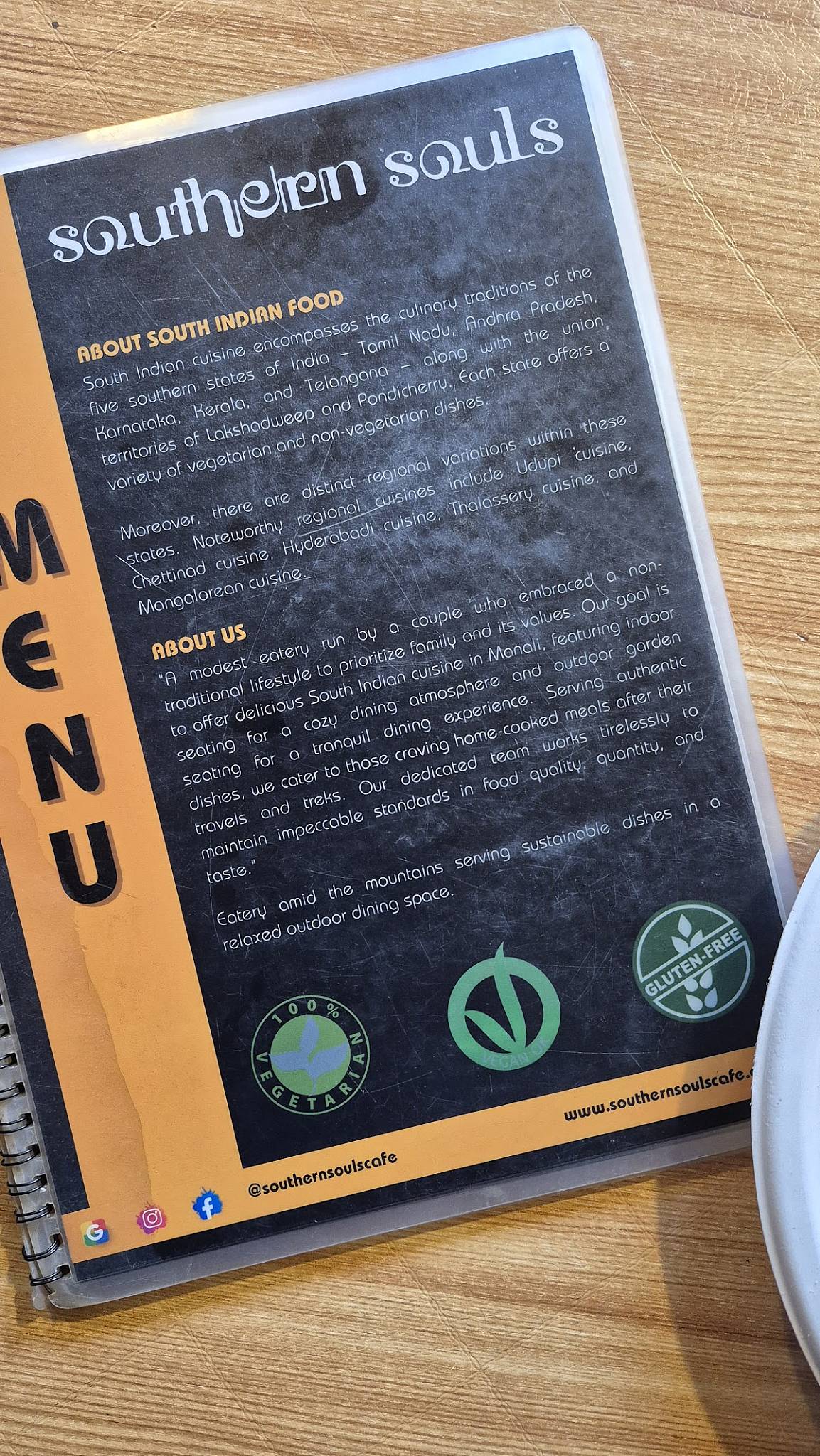 Southern Souls Cafe (Pure Vegetarian) menu